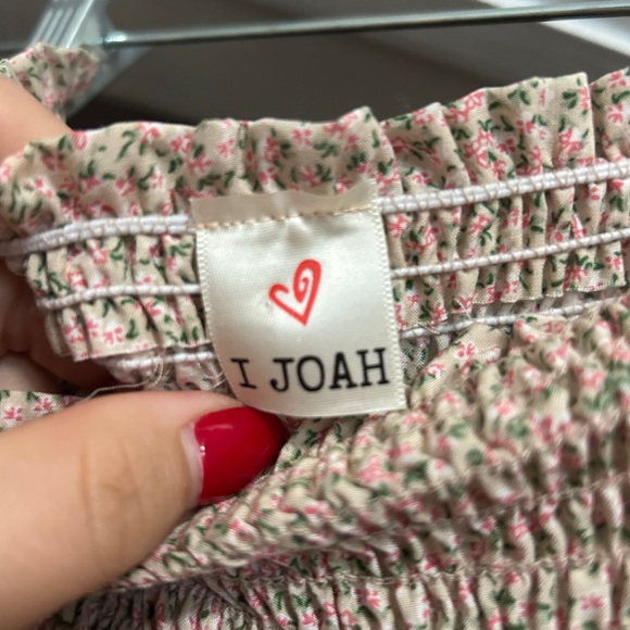 J.O.A. Pink Floral Smocked Maxi Dress - Picture 3 of 3